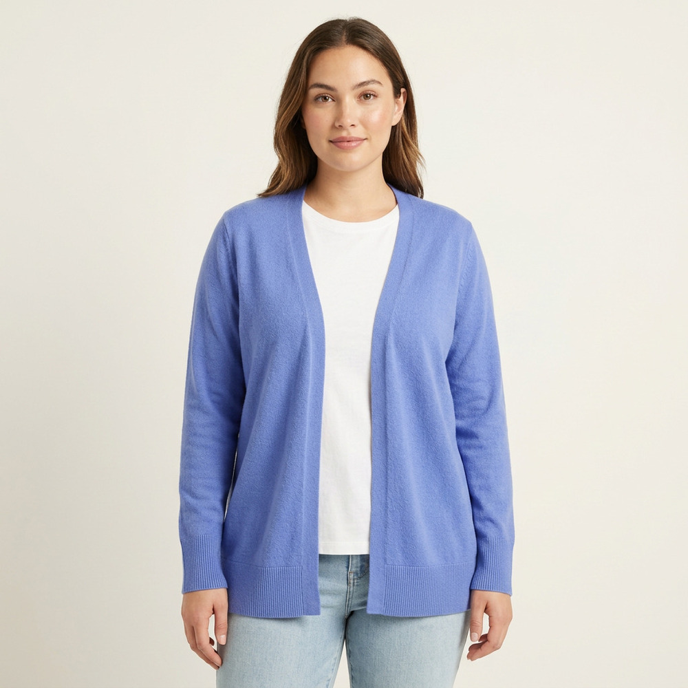 Merona Periwinkle Blue Cotton Open Cardigan S/P